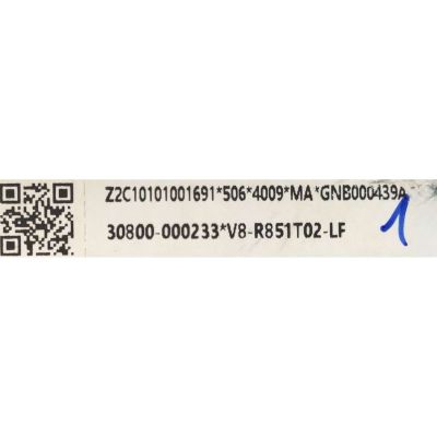 MAIN PARA TV TCL / NUMERO DE PARTE 30800-000233 / 40-RT51T3-MAB2HG /Z2C10101001691 / GNB000439A / V8-R851T02-LF / PANEL LVU430NDEL / DISPLAY T430QVN03.0 / MODELO 43S434 - Imagen 3